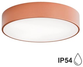 Plafoniera da bagno CLEO con sensore, 3xE27/24W/230V, Ø 40 cm, finitura rame, IP54