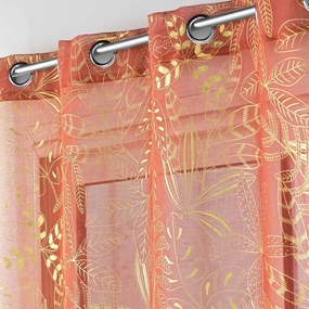 Tenda in voile arancione 140x280 cm Belflor - douceur d'intérieur