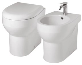 Coppia Di Sanitari a Terra Senza Brida The ArtCeram "Smarty 2.0" Bianco Lucido