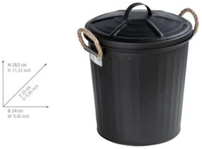 WENKO 24022100 - Cesto GARA 24x28,5 cm nero