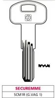 Silca chiave punzonata ottone scm1r (g. vag 1) securemme (10 pezzi) - Silca