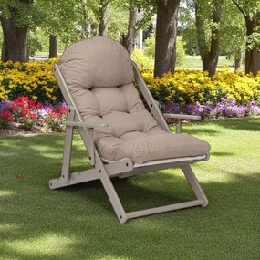 Poltrona in legno pieghevole 3 posizioni - Messico telaio Tortora