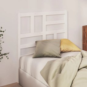 Testiera per letto bianca 106x4x104cm in legno massello di pino