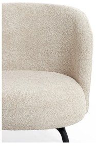 Poltrona crema in tessuto bouclé Dieyda - Light &amp; Living