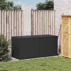 Contenitore da giardino nero 283l in polyrattan