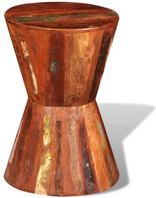 Sgabello İn Legno Massello Di Recupero /
