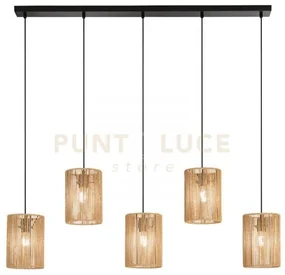 Sospensione tropikana trasparente 5xe27 115x23,5x176cm i-tropikana-s5