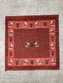 Gabbeh Tappeto persiano 40 x 40 Rosso (Iran) Annodato A Mano