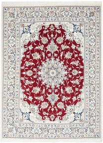 Nain Tappeto persiano 150x200 Rosso (Iran) Annodato A Mano