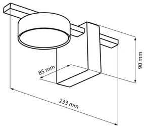 Applique a LED JOY 1xGX53/6W/230V nero