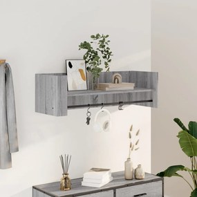 Mensola A Muro Grigio Sonoma 100x35x30,5 Cm Legno Multistrato /