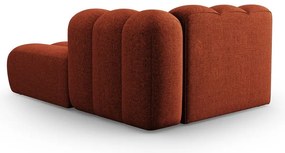 Chaise longue componibile color mattone (con penisola a destra) Lupine – Micadoni Home