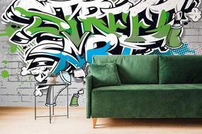 Carta da parati – Scritta Street Art allegra con spray