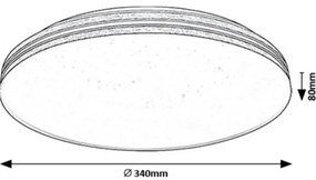 Rabalux 71177 - Plafoniera LED OSCAR LED/18W/230V 3000K diametro 34 cm