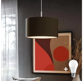 Eglo - Lampadario LED a sospensione con filo TUNJA 1xE27/60W/230V marrone