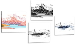 Set di quadri – Paesaggio magico in stile pittura