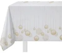 Tovaglia di Natale palline oro in cotone, da 140x180 cm