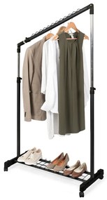 Appendiabiti mobile telescopico in metallo nero Under Stairs - Compactor