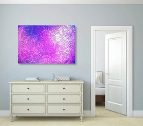 Quadro su tela – Mandala indiana con sfondo galattico