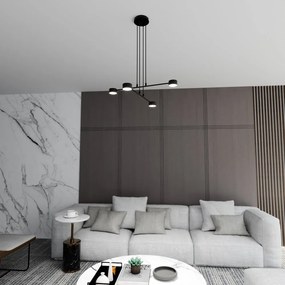 Lampadario a Sospensione in Acciaio GX53 MODUS 4 Nero 4xGX53 Colore del corpo Nero