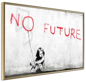 Poster  Banksy: No Future  Cornice Quadri Cornice d'oro, Larghezza x Altezza Home decor 30x20