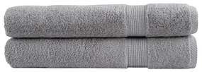 Asciugamani Per Sauna Solund 2 Pz Grigi 80x200cm 600gsm /