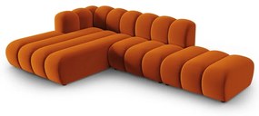 Divano angolare arancione ad angolo sinistro Lupine - Micadoni Home