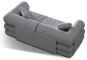 Divano grigio chiaro allungabile con rivestimento in bouclé 206 cm Kemi – Cosmopolitan Design