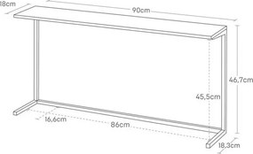 Ripiano aggiuntivo bianco/di colore naturale in legno 28,5x8,5 cm Tower – YAMAZAKI