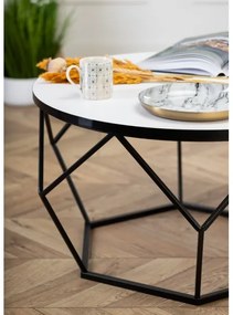 Tavolino DIAMOND 40x70 cm bianco/nero