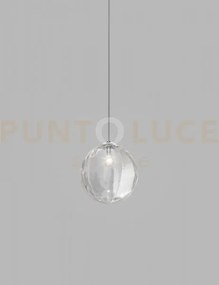 Puppet sospensione g cristallo trasparente cromo lucido 1 luce atta...