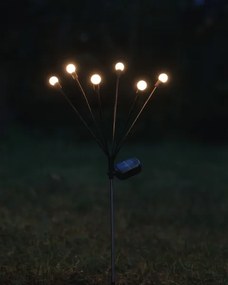 Lampada solare LED 6xLED/1,2V 300 mAh IP44 nero