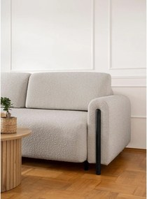 Divano greige allungabile/con contenitore e rivestimento in bouclé 244 cm Arcadova – ELTAP