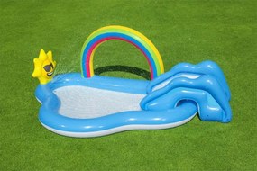 Piscina per bambini con scivolo e fontana 257 x 145 x 91 cm