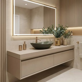 Lavabo da appoggio Rea Royal Olive Matt