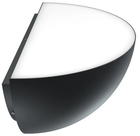 Applique Curva Monodirezionale con base E27, IP54 Nera - Serie BRINA Base E27