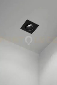 Oasis faretto da incasso orientabile in alluminio nero 9x9cm 1 luce...