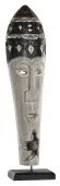 Statua Decorativa DKD Home Decor 8424001847860 Naturale Nero Ferro Bambù Maschera (19 x 10 x 78 cm)
