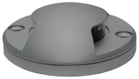 Segnapasso calpestabile Led 12V 4W a superfice Rotondo Doppia emissione Grigio IP65 Bianco neutro 4000K Wisdom