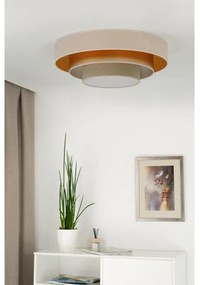 Duolla - Plafoniera LED LUNETA LED/26W/230V diametro 60 cm 4000K color crema/oro