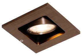 Faretto da incasso smart bronzo scuro ruotabile e inclinabile con Wifi GU10 50mm - Qure