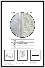 Set di tappetini per il bagno neri/beige 2 pz 60x100 cm Oweld – Foutastic