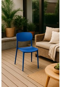 Sedia da esterno blu in plastica Hébé – Bonami Essentials