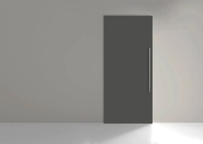 Porta scorrevole Porta Stoccolma con maniglione in legno grigio antracite, L 99 x H 221 cm, con binario meccanismo di scorrimento a scomparsa Reversibile