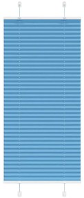 Tenda Plissettata Blu 55x150 Cm Larghezza Tessuto 54,4 Cm /