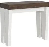 Consolle allungabile 90x40/196 cm Spimbo Mix Small piano Bianco Fra - Noce/Bianco Frassino