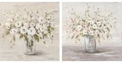 Quadro DKD Home Decor 90 x 2,4 x 90 cm Vaso Shabby Chic (2 Unità)