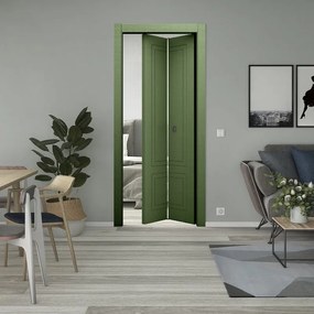 Porta pieghevole a libro simmetrica Nobel verde L 70 x H 210 cm destra