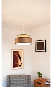 Lampadario a sospensione con filo GRACE 1xE27/60W/230V diametro 40 cm beige/marrone