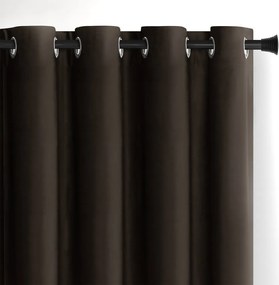 Tenda parzialmente oscurante marrone in velluto 140x245 cm – Restilo